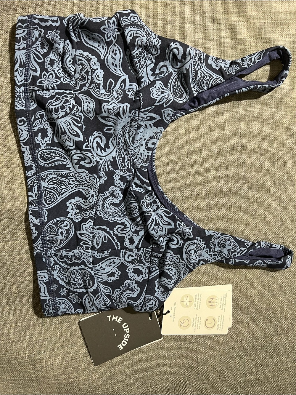 The Upside Women's Indigo Paisley Sports Bra